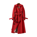 Long Trench Coat with Double Button Closure – 7 Colours