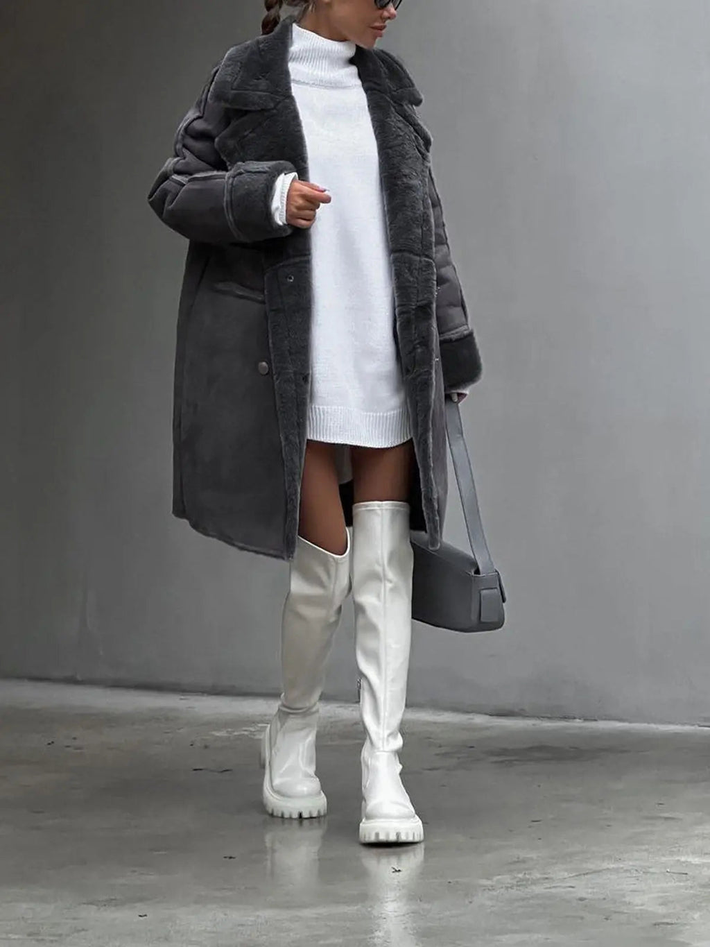 Elegant Fleece-Comfort Winter Coat – Slim Silhouette