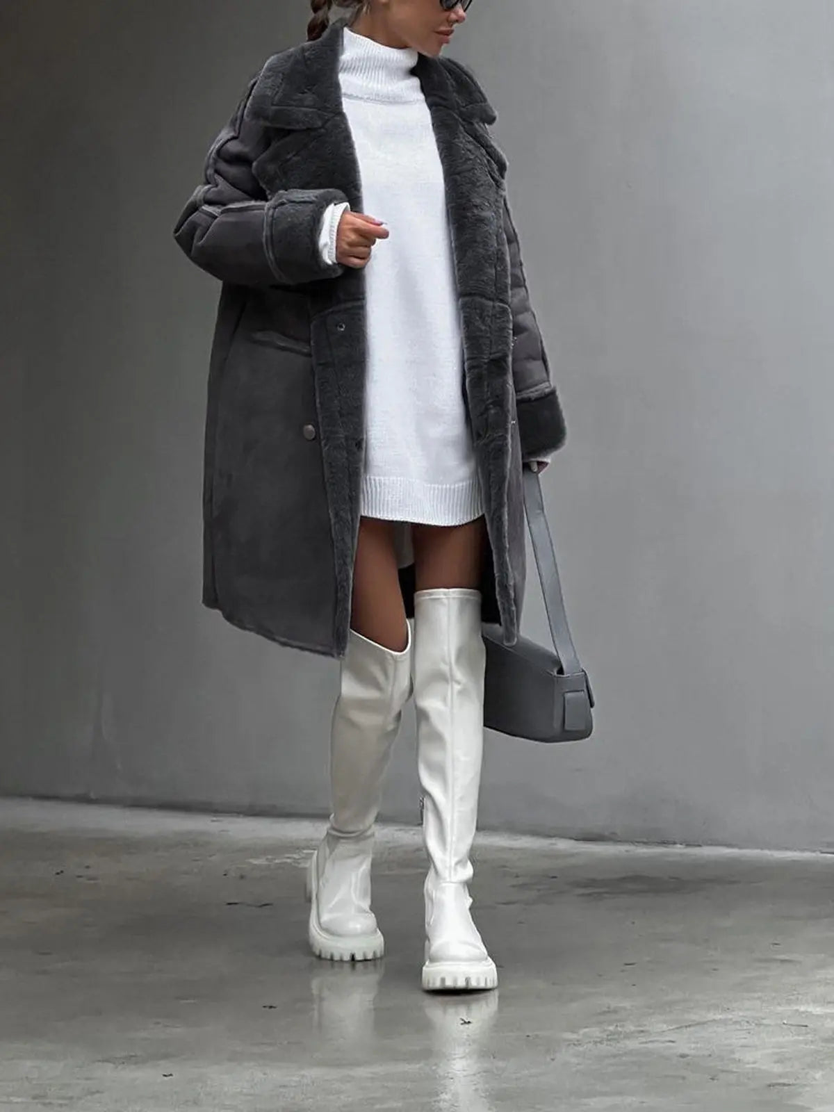 Elegant Fleece-Comfort Winter Coat – Slim Silhouette