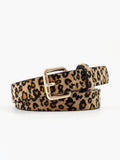 Women's Printed Belt with Rectangular Buckle