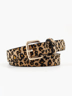 Women's Printed Belt with Rectangular Buckle
