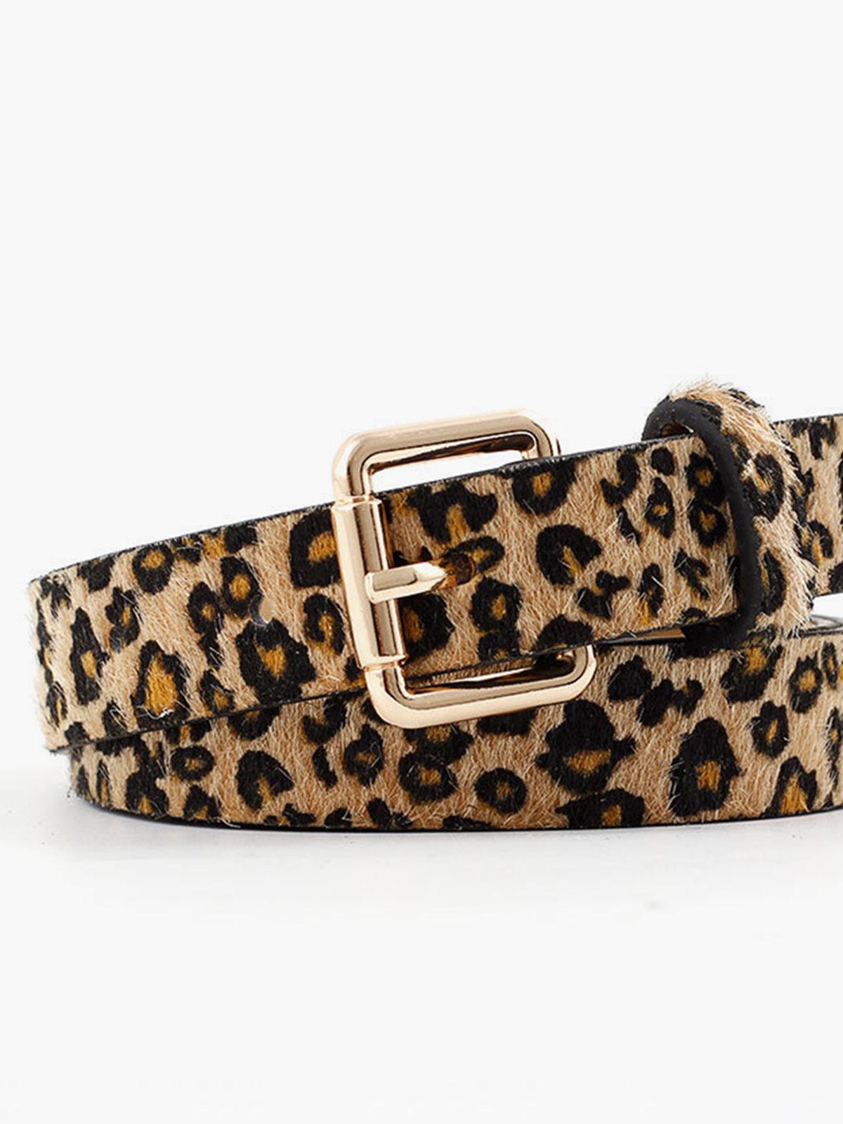 Women's Printed Belt with Rectangular Buckle