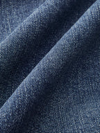 Mid-Waist Bootcut Jeans - Classic Blue Denim