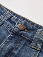 Mid-Waist Bootcut Jeans - Classic Blue Denim