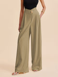 Embellished High-Waist Wide-Leg Trousers
