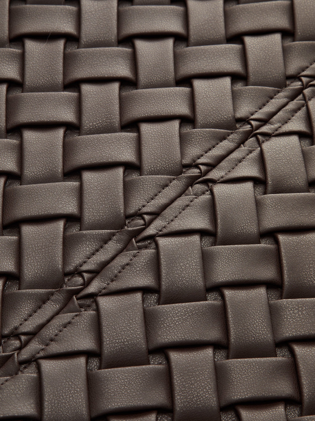 Woven Faux Leather Mini Skirt