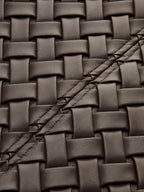 Woven Faux Leather Mini Skirt