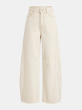 Curved-Leg Jeans - High-Waist Barrel Denim