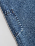 Cross-Front Wide-Leg Jeans - High-Waist Denim