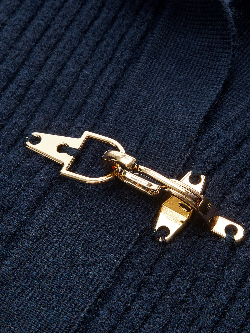 Collared Ribbed Cropped Jumper with Metal Buckle