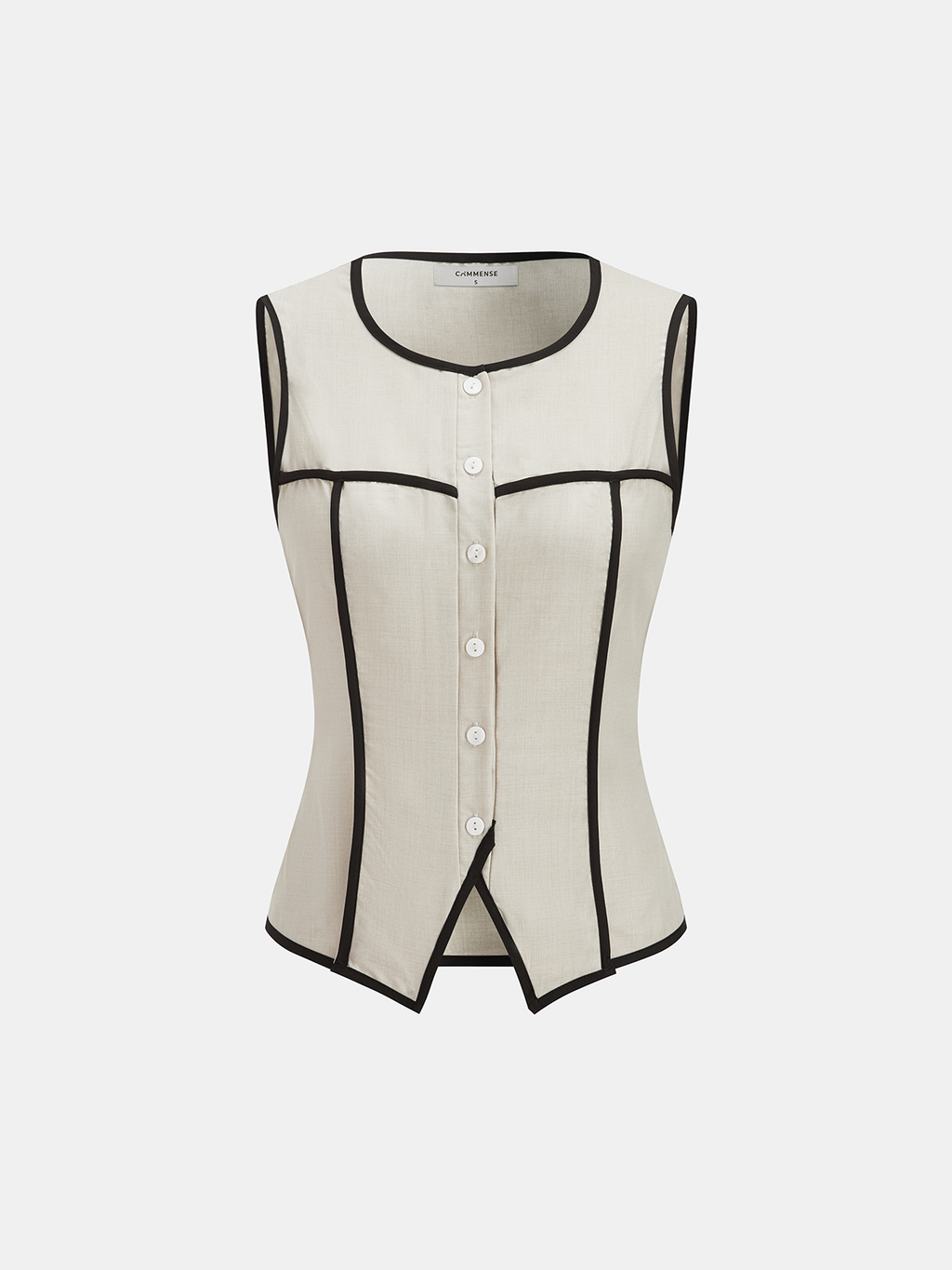 Women's Sleeveless Tailored Waistcoat and Wide Leg Trousers Set