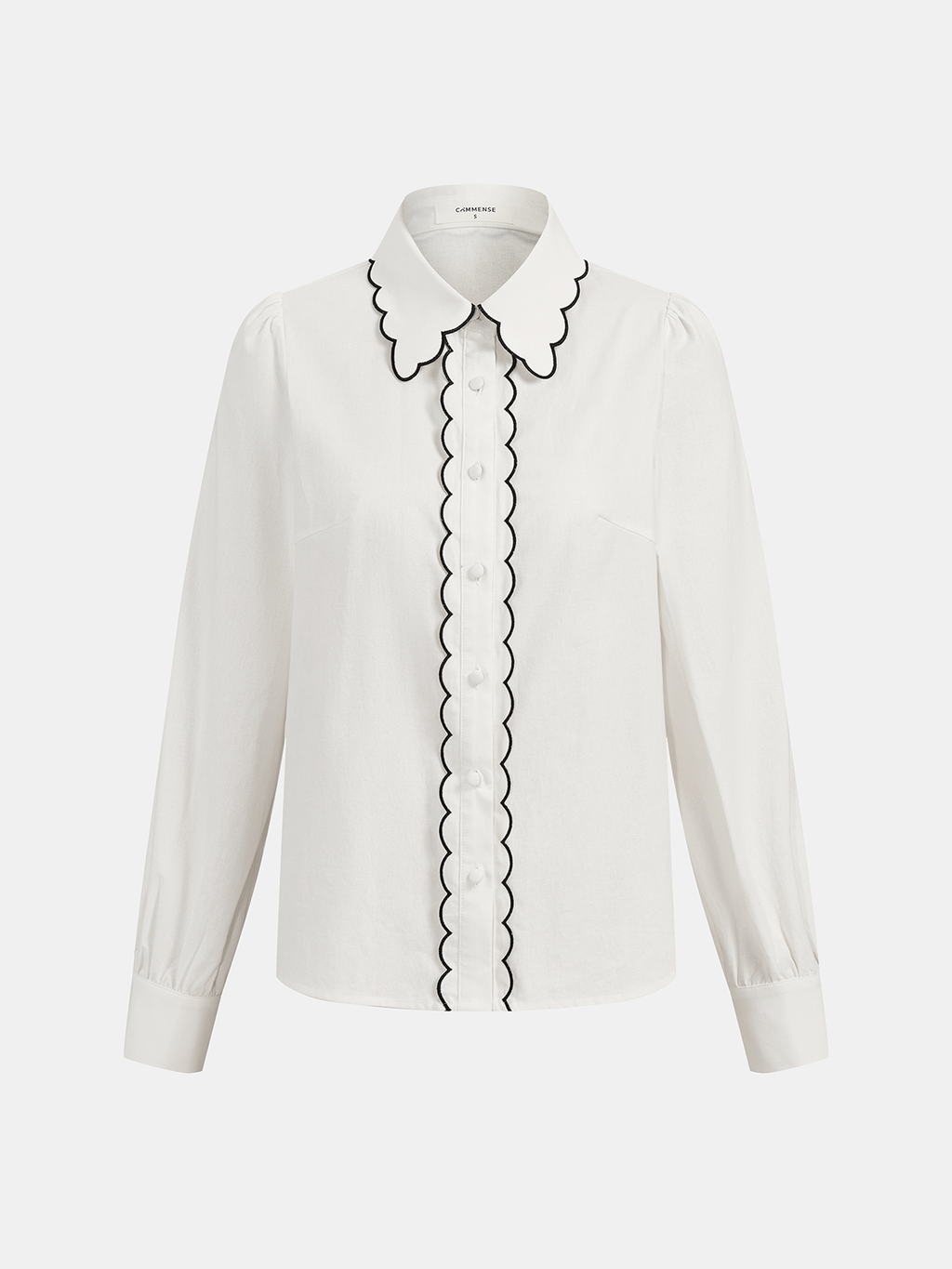 Women's Cotton Scallop Trim Two-Piece Summer Set