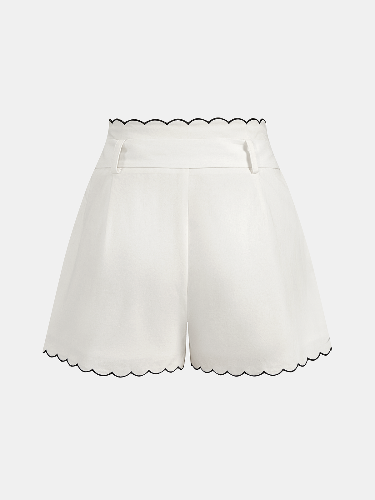 Women's Cotton Scallop Trim Two-Piece Summer Set