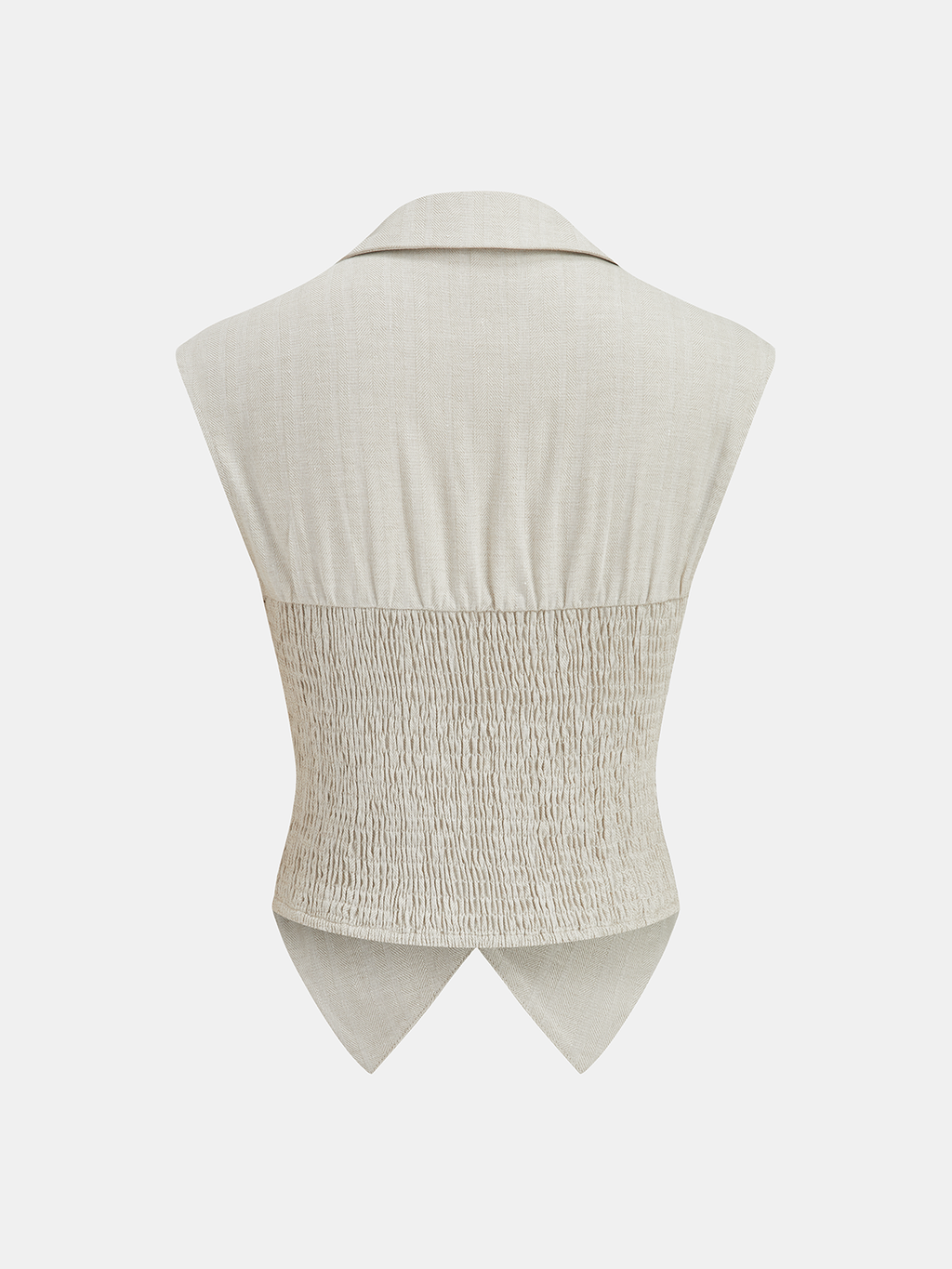 Women's Sleeveless Tailored Button Front Top and Pleated Wide-Leg Trousers