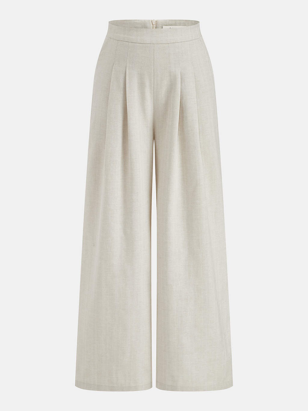 Women's Sleeveless Tailored Button Front Top and Pleated Wide-Leg Trousers