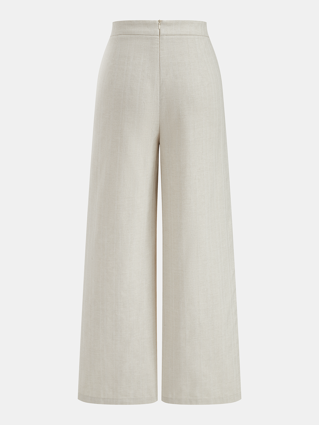 Women's Sleeveless Tailored Button Front Top and Pleated Wide-Leg Trousers