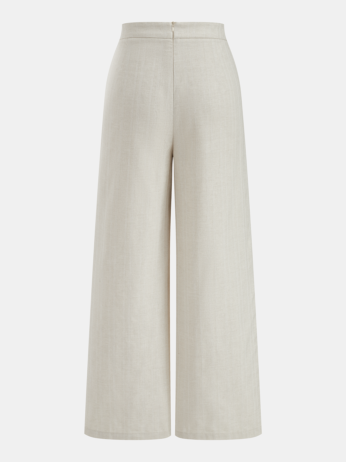 Women's Sleeveless Tailored Button Front Top and Pleated Wide-Leg Trousers
