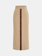 Women's Textured Wool Blend Knit Two-Piece Set