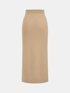 Women's Textured Wool Blend Knit Two-Piece Set