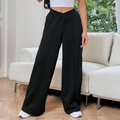 Wide-Leg Lounge Trousers – Soft Drawstring Comfort