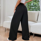 Wide-Leg Lounge Trousers – Soft Drawstring Comfort