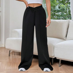 Wide-Leg Lounge Trousers – Soft Drawstring Comfort