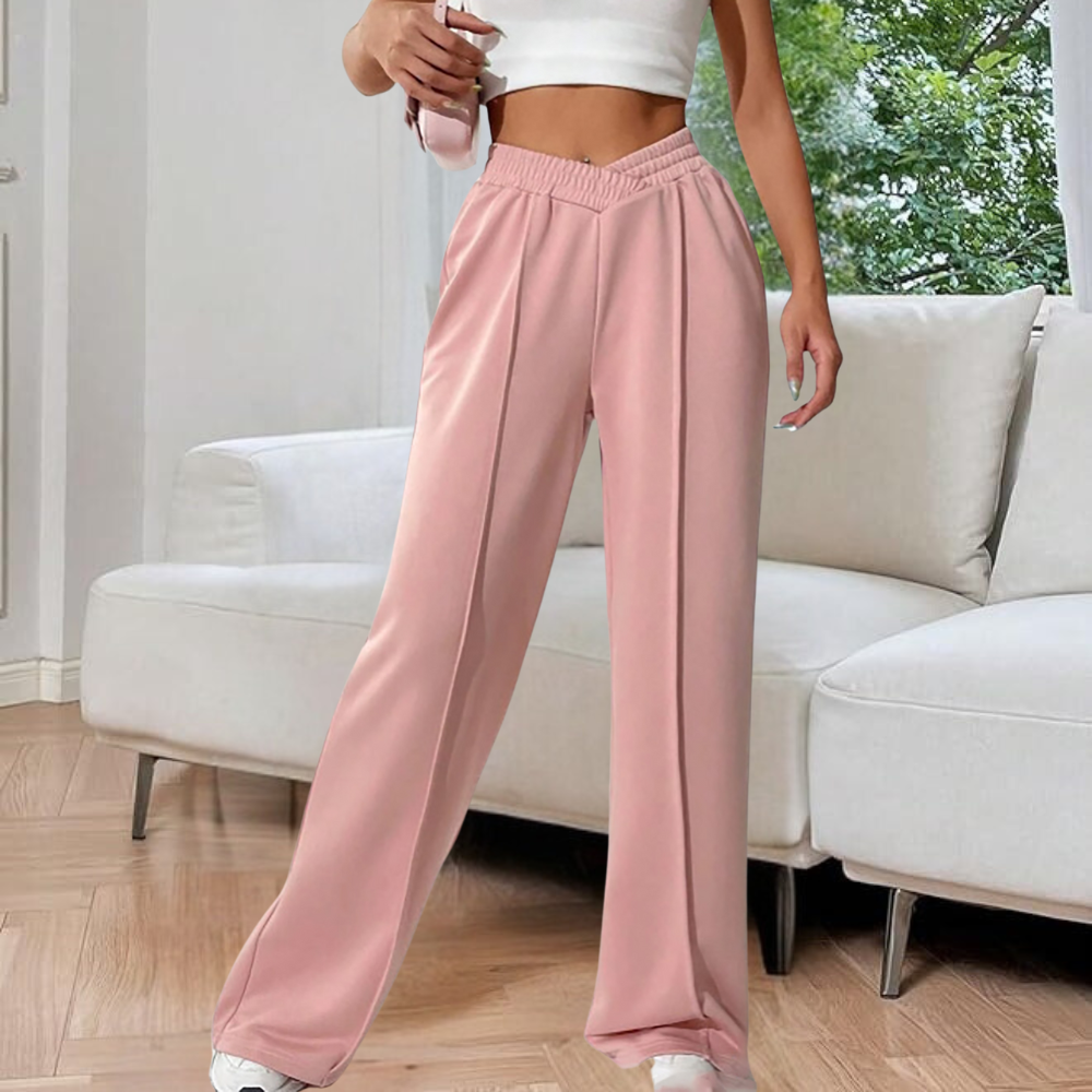 Wide-Leg Lounge Trousers – Soft Drawstring Comfort