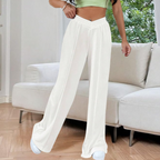 Wide-Leg Lounge Trousers – Soft Drawstring Comfort