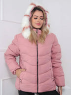 Padded Winter Coat with Faux Fur Hood – Sizes to 6XL