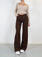 High Waist Wide Leg Trousers – Elegant Tailored Trousers