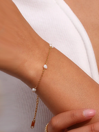 Gold Freshwater Pearl Bracelet – Dainty Real Pearl Bracelet
