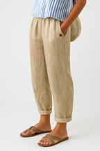 Relaxed Linen Trousers with Side Pockets