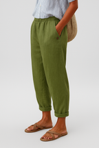 Relaxed Linen Trousers with Side Pockets