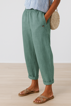 Relaxed Linen Trousers with Side Pockets