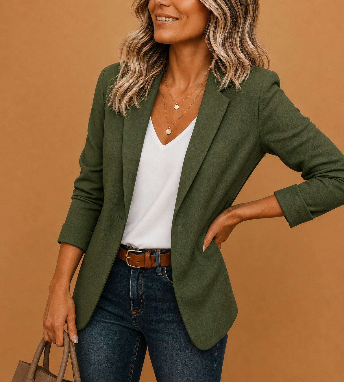 Fitted One-Button Slim-Fit Blazer