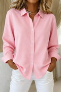 Classic Button-Up Long-Sleeve Shirt
