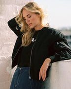 Lightweight Bomber Jacket – Women's Casual Zip Jacket in 3 Colours