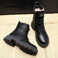 Women's leather-look Lace-Up Winter Ankle Boots