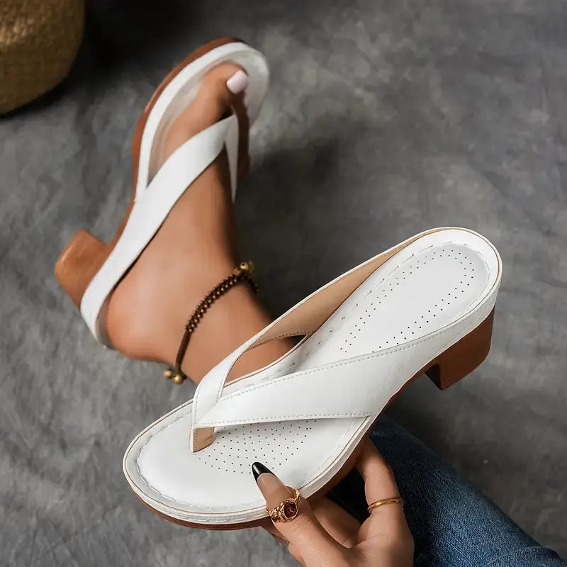 Toe-Post Low Wedge Orthopedic Sandals