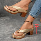 Toe-Post Low Wedge Orthopedic Sandals
