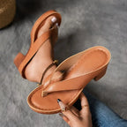 Toe-Post Low Wedge Orthopedic Sandals