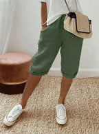 Linen Capri Trousers - Relaxed Summer Cropped Pants | Meave & Ivy
