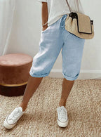 Linen Capri Trousers - Relaxed Summer Cropped Pants | Meave & Ivy