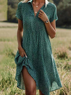 Short Sleeve Midi Shirt Dress - Timeless Everyday Style | Meave & Ivy