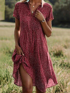 Short Sleeve Midi Shirt Dress - Timeless Everyday Style | Meave & Ivy