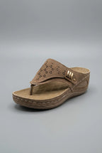 Wide Fit Wedge Toe Post Walking Sandals - Womens Comfort Sandals | Meave & Ivy