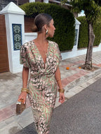 Wrap Midi Dress – Classic Everyday Casual Dress | Meave & Ivy