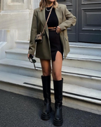 Double-Breasted Structured Blazer