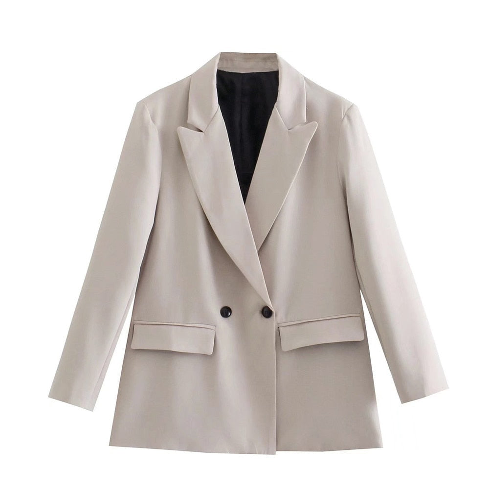 Double-Breasted Structured Blazer