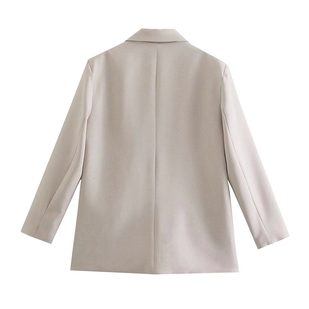 Double-Breasted Structured Blazer